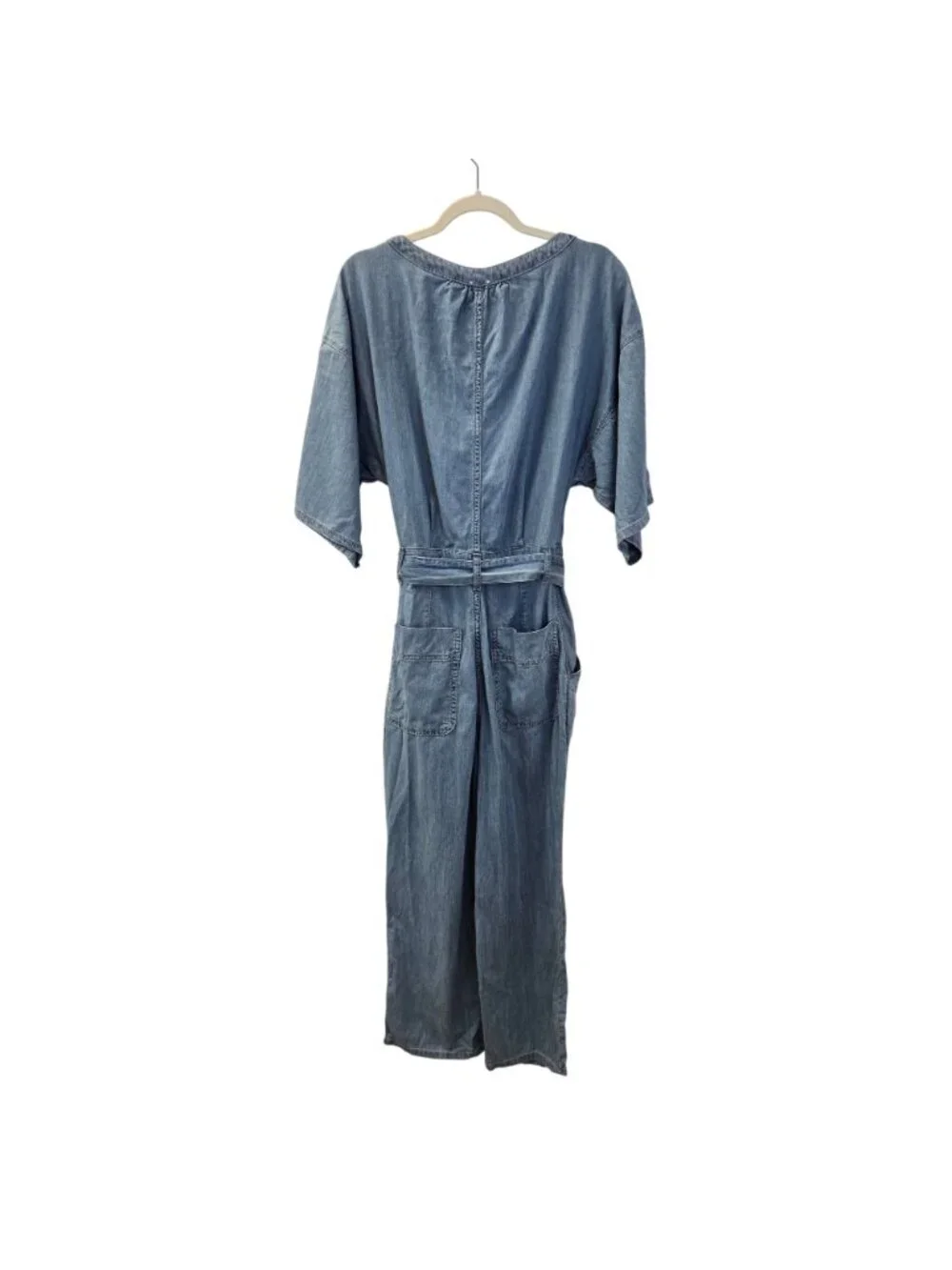 NWOT Free People Marley Chambray Denim Jumpsuit Size XS - Picture 2 of 9